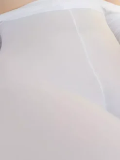 Combinaison Zentai intégrale en velours de soie collants blancs transparents combinaison tout-en-un