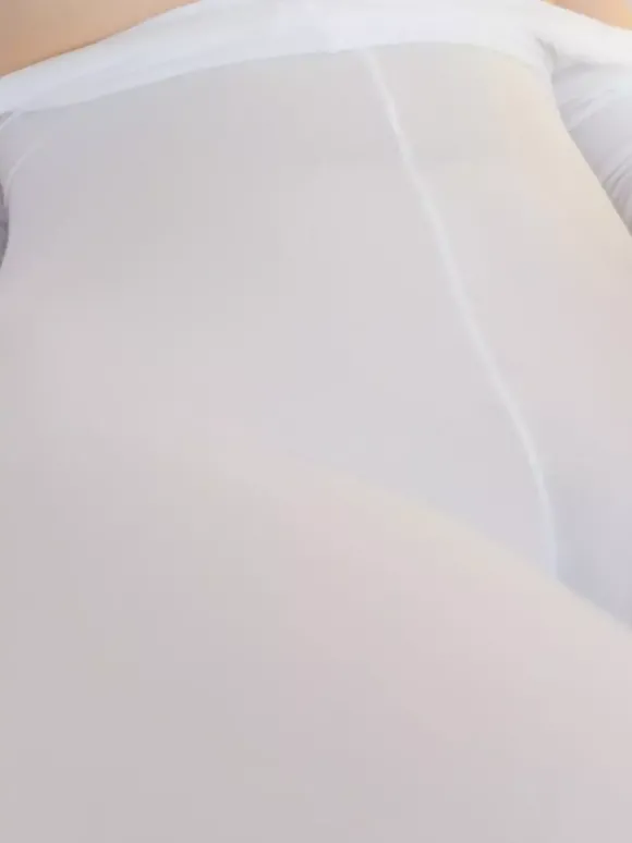 Combinaison Zentai intégrale en velours de soie collants blancs transparents combinaison tout-en-un
