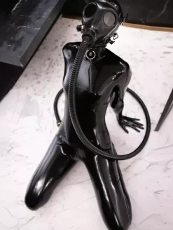 Combinaison intégrale en latex tenue fétichiste moulante tout-en-un