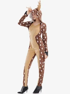 Combinaison Pyjamas Kigurumi Noël À Capuche En Polyester Déguisement Noël
