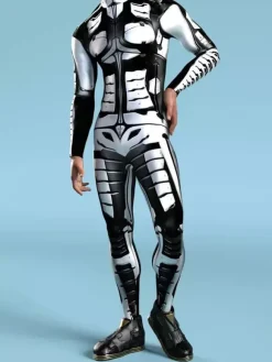 Combinaisons Zentai à motifs Combinaison mécanique Steampunk noire Combinaison intégrale Cyberpunk imprimée en 3D