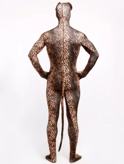 Combinaisons zentai animales Vêtement de zentai léopard à motif léopard en lycra spandex yeux ouverts Déguisements Halloween