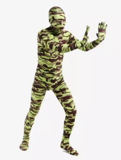 Combinaisons zentai camouflage Costume de zentai multicolore camouflage en lycra spandex enveloppé Halloween