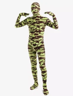 Combinaisons zentai camouflage Costume de zentai multicolore camouflage en lycra spandex enveloppé Halloween