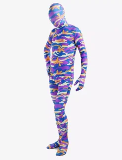 Combinaisons zentai camouflage Costume excellent de zentai enveloppé unisexe en lycra spandex multicolore camouflage Halloween