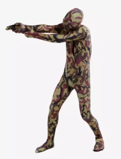 Combinaisons zentai camouflage Costume beau de zentai enveloppé unisexe en lycra spandex multicolore camouflage Déguisements Halloween