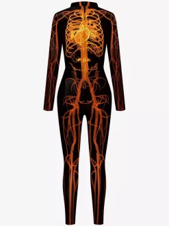 Combinaisons zentai monstre Halloween Combinaison d'Halloween pour femmes Scary Scary Scary Lycra Spandex Catsuit Zentai