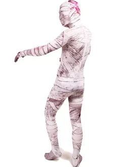 Combinaisons zentai monstre Halloween Costume Zentai pour maman blanche  Body complet en Lycra et spandex