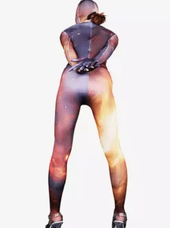 Combinaisons zentai motifs Costumes Zentai Sexy Combinaisons Catsuits Intégrales en Soie Lait Rave Club