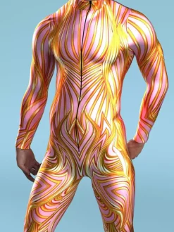 Combinaisons zentai motifs Halloween Combinaison Cyberpunk armure mécanique cool costume de cosplay Halloween pour hommes et femmes