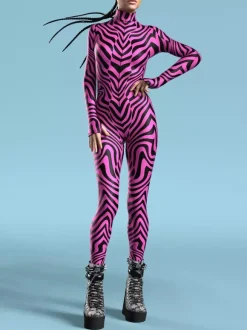 Combinaisons zentai motifs Halloween Costumes de cosplay tie-dye océan combinaison de fête d'Halloween combinaisons de carnaval pour femme vêtements zentai collants une pièce
