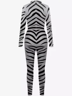 Combinaisons zentai animales Combinaison Zentai unisexe pour Halloween cosplay imprimé peau de zèbre combinaison moulante pour fête