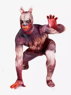 Combinaisons zentai animales Halloween Combinaison Zentai Adulte Loup-Garou Lycra Spandex Costumes Corps Entier