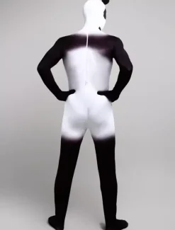 Combinaisons zentai animales Costume de Zentai Panda Noir Bicolore En Forme de Déguisements Halloween