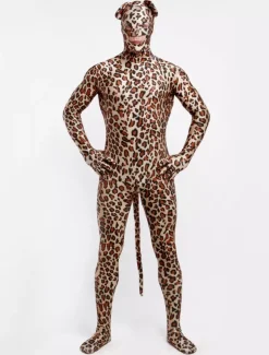 Combinaisons zentai animales Zentai Animal En Lycra Spandex à Motif Léopard Déguisements Halloween