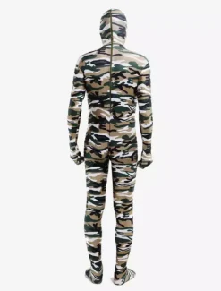 Combinaisons zentai camouflage Toussaint Cosplay Costume de zentaï enveloppé excellent unisexe en lycra spandex multicolore camouflage Halloween