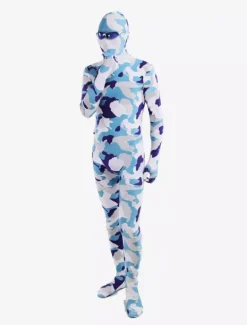 Combinaisons zentai camouflage Costume confortable de zentai enveloppé unisexe en lycra spandex multicolore camouflage Halloween