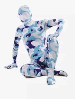 Combinaisons zentai camouflage Costume confortable de zentai enveloppé unisexe en lycra spandex multicolore camouflage Halloween