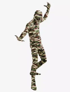 Combinaisons zentai camouflage Vêtement de zentai enveloppé classique unisexe en lycra spandex multicolore camouflage Déguisements Halloween