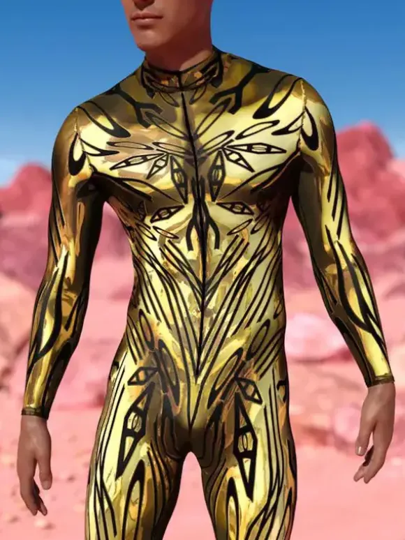 Combinaisons Zentai à motifs Combinaison Steampunk Mech Combinaison moulante imprimée en 3D