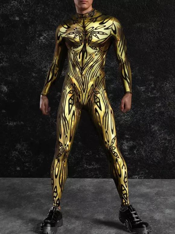 Combinaisons Zentai à motifs Combinaison Steampunk Mech Combinaison moulante imprimée en 3D