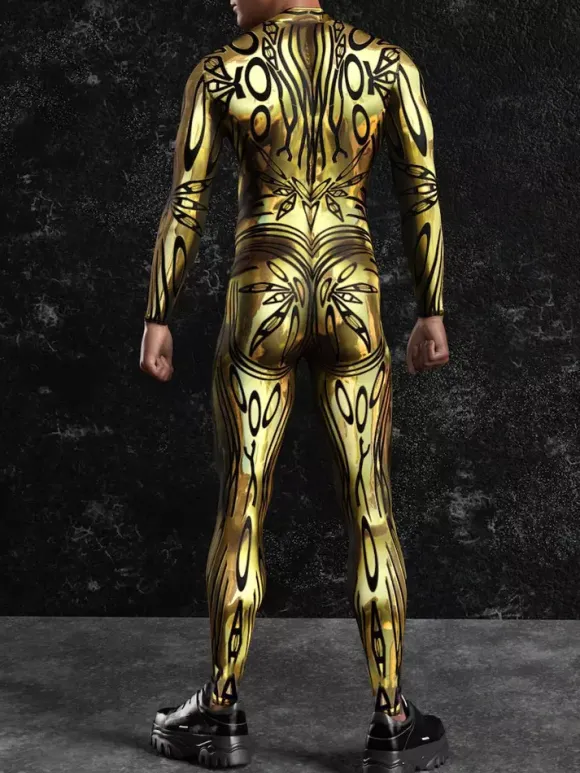 Combinaisons Zentai à motifs Combinaison Steampunk Mech Combinaison moulante imprimée en 3D