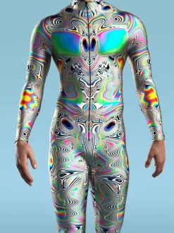 Combinaisons Zentai à motifs Combinaison moulante à imprimé camouflage zèbre Illusion d'optique 3D