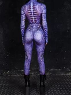 Combinaisons zentai motifs Halloween Combinaison zentai pour femme style punk hyun couleur