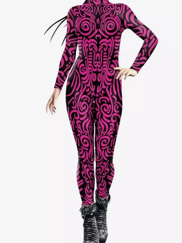 Combinaisons zentai motifs Halloween Combinaison zentai pour femme style punk hyun couleur
