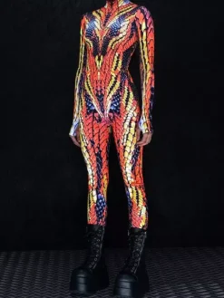 Combinaisons zentai motifs Halloween Combinaison zentai pour femme style punk hyun couleur