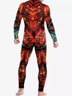 Combinaisons zentai motifs Halloween Combinaison mécanique futuriste pour homme combinaison de combat cool imprimé 3D style Steampunk pour les fêtes et les spectacles
