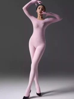 Combinaison Zentai en velours de soie pour femme collants en velours 6 options de couleurs combinaison extensible en peluche