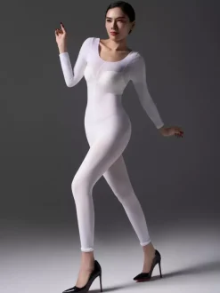 Combinaison Zentai en velours de soie pour femme collants en velours 6 options de couleurs combinaison extensible en peluche