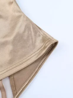Corset en résille transparente pour femme - Bustier sexy avec fermeture éclair apparente au dos - Tenues de soirée glamour vintage et esthétiques pour les clubs (collection 2026)