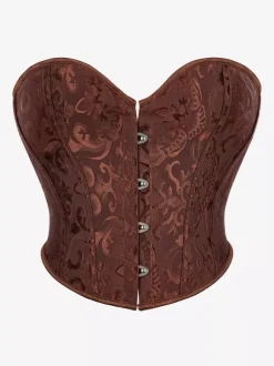Corset noir Lingerie Shapewear Corsets noirs à boutons sur le devant pour femmes