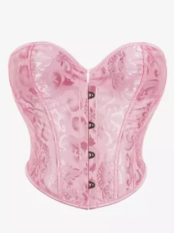 Corset noir Lingerie Shapewear Corsets noirs à boutons sur le devant pour femmes