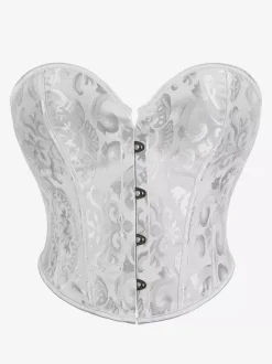 Corset noir Lingerie Shapewear Corsets noirs à boutons sur le devant pour femmes