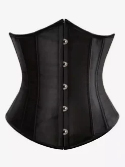 Corset gainant long vintage uni lacé au dos