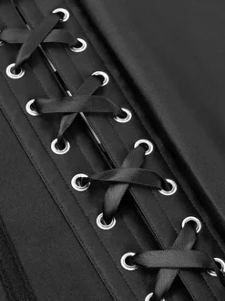 Corset noir sans bretelles sous la poitrine en polyester avec bandage dans le dos Busiter