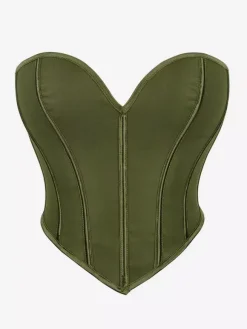 Corsets pour femmes en polyester rose à lacets en forme de c艙ur Lingerie d'intérieur