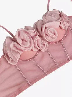 Corsets noirs et rouges sexy sans manches et bustiers coupe ajustée à fleurs