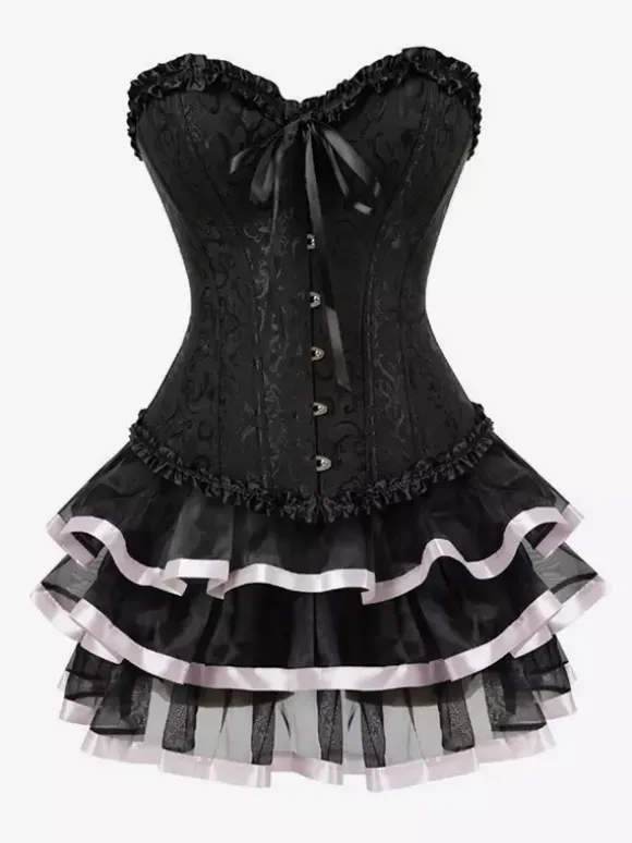 Corset vintage Vêtements vintage pour femmes Polyester