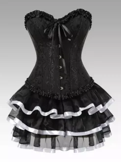 Corset vintage Vêtements vintage pour femmes Polyester