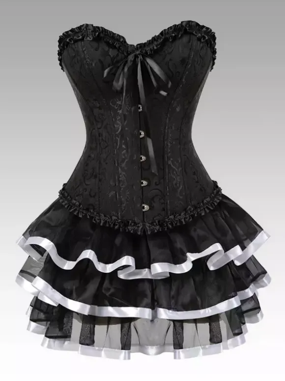 Corset vintage Vêtements vintage pour femmes Polyester