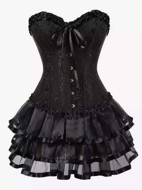 Corset vintage Vêtements vintage pour femmes Polyester