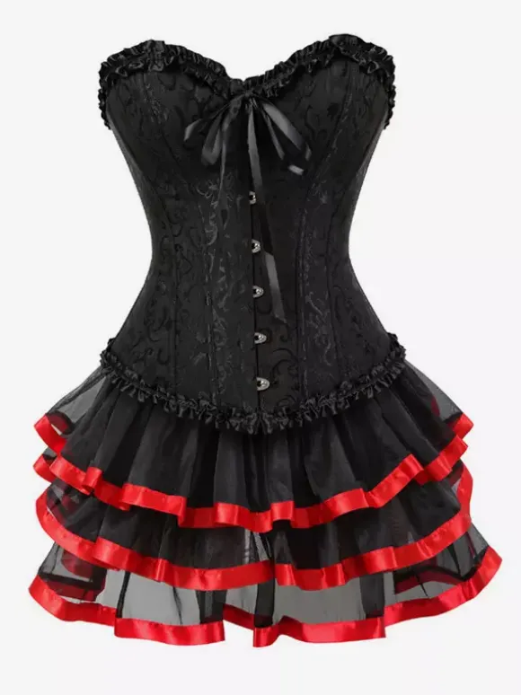 Corset vintage Vêtements vintage pour femmes Polyester