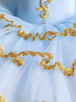 Costume de ballerine pour spectacle de ballet avec tutu de fée papillon
