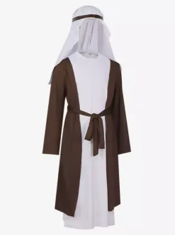 Costume De Berger Arabe Du Moyen-Orient De Dubaï Costume D'aîné Déguisement De Fête D'halloween