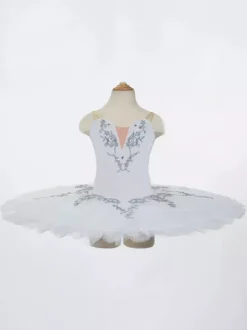 Costume de danse classique pour fille robe de ballerine rouge à étoiles appliquées en polyester tenue de danse