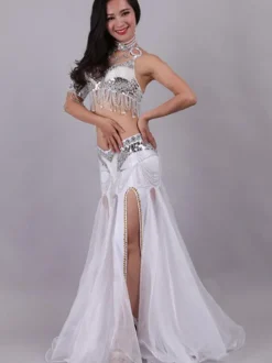 Costume de danse du ventre Costume de danse Bollywood à paillettes